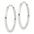 Image of 25.4mm Sterling Silver Diamond-cut 1.5x25mm Endless Tube Hoop Earrings