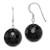 Image of 35mm Sterling Silver Polished 17mm Faceted Onyx Bead Dangle Earrings