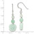 43.2mm Sterling Silver Polished Amazonite Beads & Rose Dangle Earrings