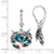 Image of 32mm Sterling Silver Polished Enameled Stone Crab Leverback Earrings