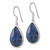 Image of 36.6mm Sterling Silver Polished Faceted Lapis Teardrop Dangle Earrings