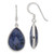 Image of 36.6mm Sterling Silver Polished Faceted Lapis Teardrop Dangle Earrings