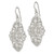Image of 43.66mm Sterling Silver Polished Fancy CZ Dangle Shephard Hook Earrings
