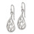 Image of 35mm Sterling Silver Polished Fancy Twisted Teardrop Dangle Earrings