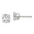 Image of 6mm Sterling Silver Polished Princess 6mm CZ Snap Set Stud Earrings