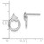 Image of 13.25mm Sterling Silver Rhodium-plated CZ Star and Circle Post Earrings