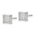 Image of 7mm Sterling Silver Rhodium-plated Polished CZ Square Post Earrings