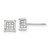 Image of 7mm Sterling Silver Rhodium-plated Polished CZ Square Post Earrings