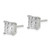 Image of 7mm Sterling Silver 7mm Square Laser-cut CZ Basket Set Stud Earrings