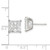 Image of 8mm Sterling Silver 8mm Square Laser-cut CZ Basket Set Stud Earrings