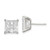 Image of 8mm Sterling Silver 8mm Square Laser-cut CZ Basket Set Stud Earrings