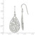 Image of 47mm Sterling Silver Polished Fancy Filigree Teardrop Dangle Earrings