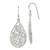 Image of 47mm Sterling Silver Polished Fancy Filigree Teardrop Dangle Earrings