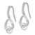 18.8mm Sterling Silver Rhodium-plated Polished Fancy CZ Dangle Earrings