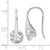 Image of 24.6mm Sterling Silver Rhodium-plated Polished Round CZ Dangle Earrings