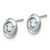 Image of 9.38mm Sterling Silver Rhodium-plated Sky Blue Topaz Oval Post Earrings