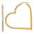 Image of Sterling Silver Gold-plated Diamond Mystique Heart Hoop Earrings