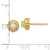 Image of 7.75mm Sterling Silver Gold-tone Textured Round CZ Cluster Post Earrings