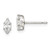 Image of 6mm Sterling Silver Polished 6x3mm Marquise Snap Set CZ Stud Earrings