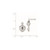 Image of 22mm Sterling Silver Polished CZ Heart Lock & Key Post Dangle Earrings