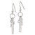 Image of 47.5mm Sterling Silver Polished Double Open Cross Shepherd Hook Earrings