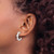 Image of Sterling Silver Polished Graduated Bead Post J-Hoop Post Earrings
