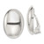 25mm Sterling Silver Polished Non-Pierced 25x18mm Oval Button Earrings