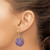 Image of 33mm Sterling Silver Polished Purple Lepidolite Circle Dangle Earrings