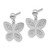 Image of 19.7mm Sterling Silver Rhodium-plated Polished Beaded Butterfly Earrings