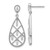 Image of 33.41mm Sterling Silver Rhodium-plated Baguette CZ Teardrop Post Earrings