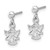 Sterling Silver Rhodium-plated CZ Angel Post Drop Dangle Earrings