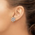18.15mm Sterling Silver Rhodium-plated CZ Crystal Snowflake Post Earrings