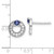 Image of 9.3mm Sterling Silver Rhodium-plated CZ and Blue Sapphire Post Earrings