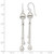 Image of 63.8mm Sterling Silver Polished Beaded Multi-Strand Chain Dangle Earrings