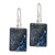 Image of 35mm Sterling Silver Polished Blue Sodalite Rectangular Dangle Earrings