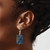 Image of 35mm Sterling Silver Polished Blue Sodalite Rectangular Dangle Earrings