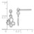 Image of 15.5mm Sterling Silver Rhodium-plated Butterfly Post Dangle Drop Earrings
