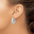 Image of 25.2mm Sterling Silver Rhodium-plated Polished Flower Shape Hoop Earrings