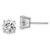 Image of 8mm Sterling Silver Rhodium-plated Polished Round 8mm CZ Stud Earrings