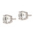 8mm Sterling Silver Rhodium-plated Polished Round 8mm CZ Stud Earrings