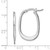 Image of 24mm Sterling Silver Rhodium-plated Polished Squared Oval Hoop Earrings