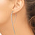 Image of 90.3mm Sterling Silver Rhodium-plated Polished Textured Threader Earrings