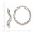 Image of 43mm Sterling Silver Rhodium-plated Polished Waved Hinged Hoop Earrings