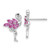 Image of 16.6mm Sterling Silver Rhodium-plated Pink Crystal Flamingo Post Earrings