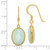 33mm Sterling Silver Gold-plated Polished Oval Amazonite Dangle Earrings