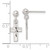 Image of 19.3mm Sterling Silver Polished and Diamond-cut Cross Dangle Post Earrings