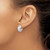 Image of 17.65mm Sterling Silver Polished Rhodium-plated Hollow Post J Hoop Earrings
