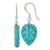 Image of 37.3mm Sterling Silver Reconstituted Magnesite Leaf Shepherd Hook Earrings