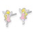 Image of Sterling Silver Rhodium-plated Childrens Enamel Fairy Post Earrings
