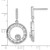 Image of 27.6mm Sterling Silver Rhodium-plated Fancy Circle CZ Dangle Post Earrings